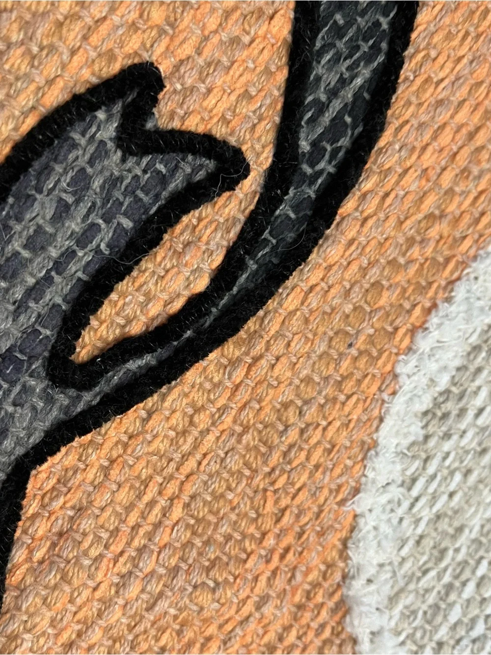 Farmhouse by Rachel Ashwell Peach Halloween Ghost Accent Rug
